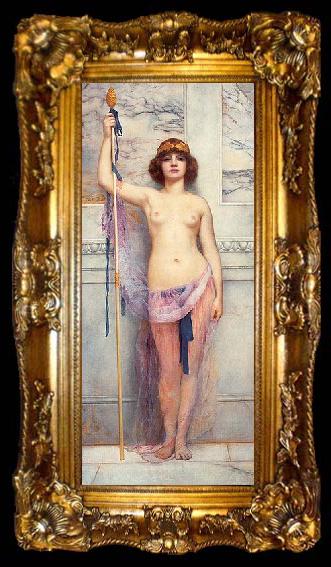 framed  John William Godward A Priestess, ta009-2